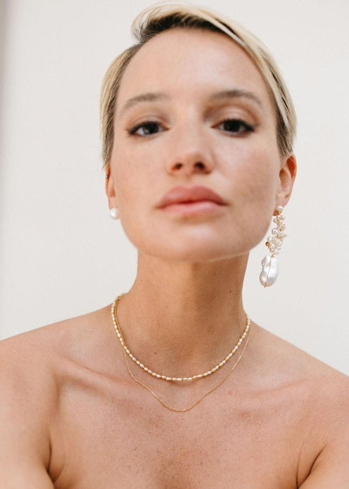 Boucles longues Max en perles